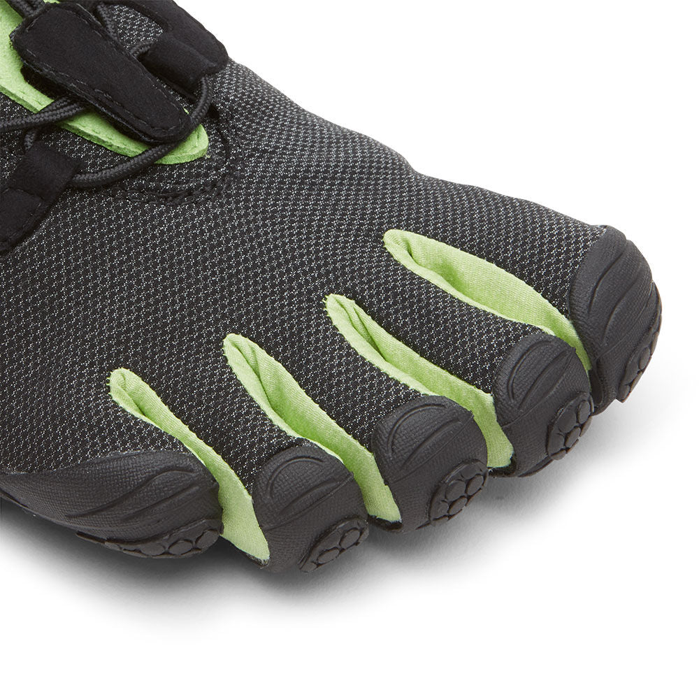 Vibram Women's V Run Retro Running Shoes - Black Green Black | Lightweight & Breathable for Trail Running, Jogging & Outdoor Fitness