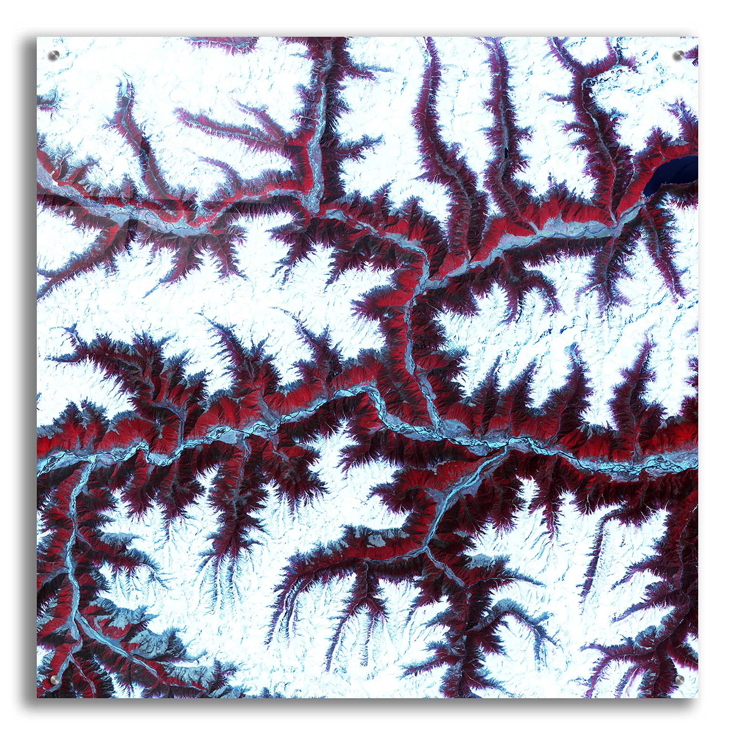 Epic Art 'Earth as Art: Himalayas' Acrylic Glass Wall Art - 36x36 Inch Modern Home Decor for Living Room, Bedroom & Office - Stunning Landscape Photography Print for Contemporary Interior Design