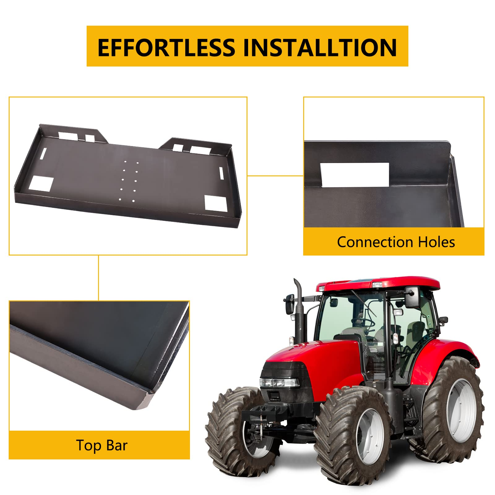 Universal Skid Steer Quick Attach Plate - 1/3