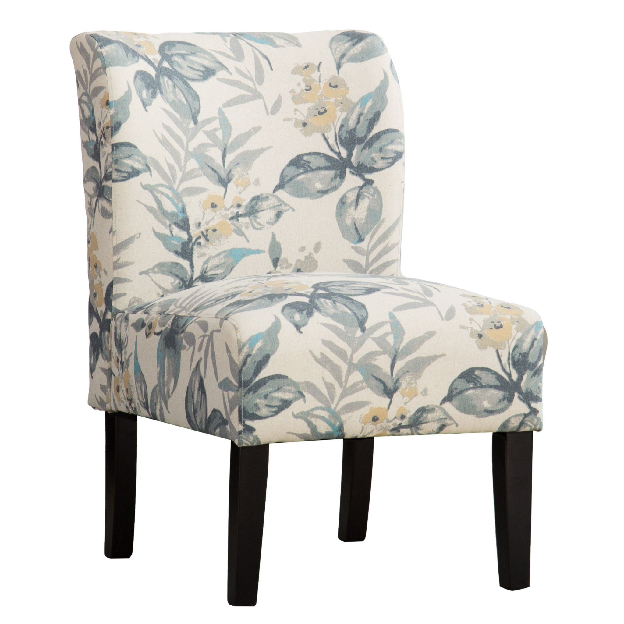 Modern Capa Fabric Armless Accent Chair by Roundhill Furniture - Stylish Contemporary Living Room Seating for Home Office, Lounge & Reading Nook