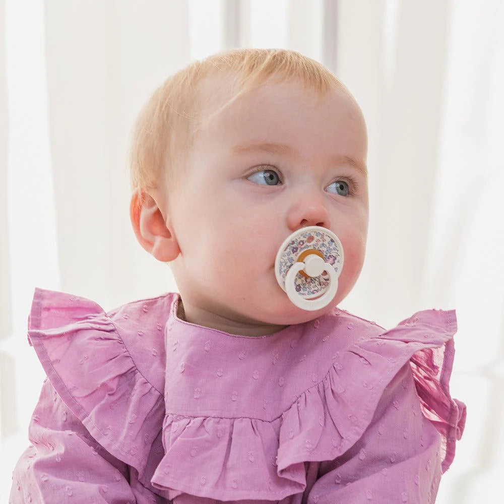 Liberty Collection Baby Bibs & Pacifiers - Soft & Stylish for Feeding & Comfort (Eloise/Blush) - Perfect for Mealtime, Travel & Everyday Use