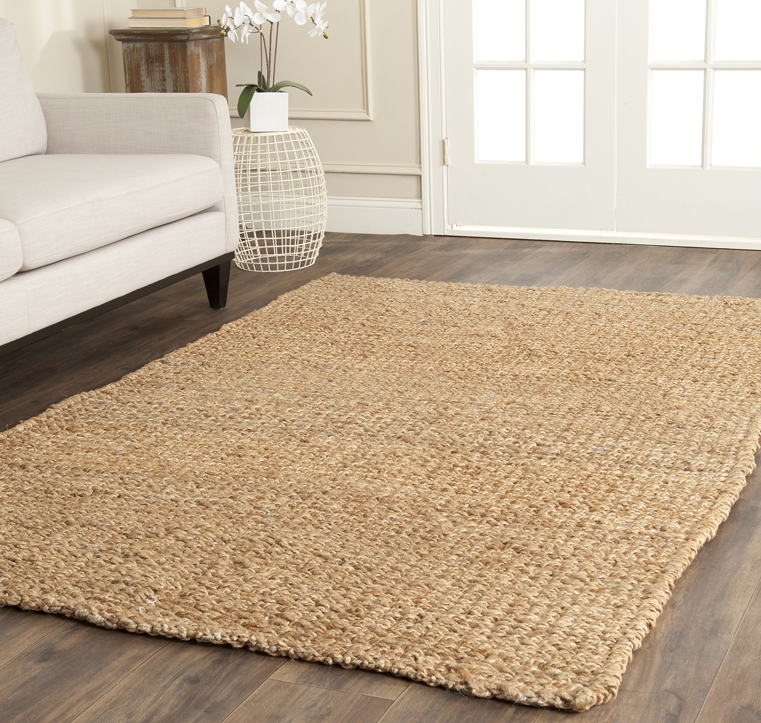SAFAVIEH Handmade Natural Jute Area Rug 8' x 10' - Farmhouse Style, Durable & Eco-Friendly for High Traffic Areas | Perfect for Living Room, Bedroom, Dining Room & Home Decor (NF732A)