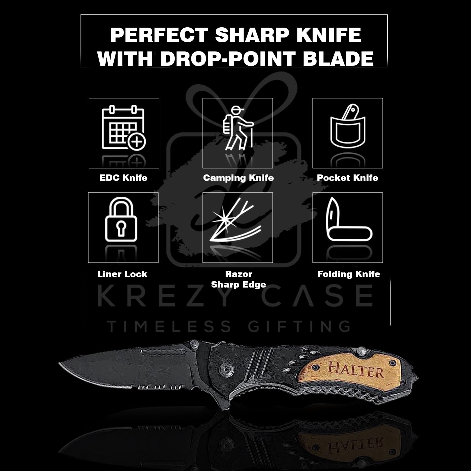 Personalized Engraved Pocket Knife Set of 4 - Unique Groomsmen Gifts for Weddings, Bachelor Parties & Outdoor Adventures