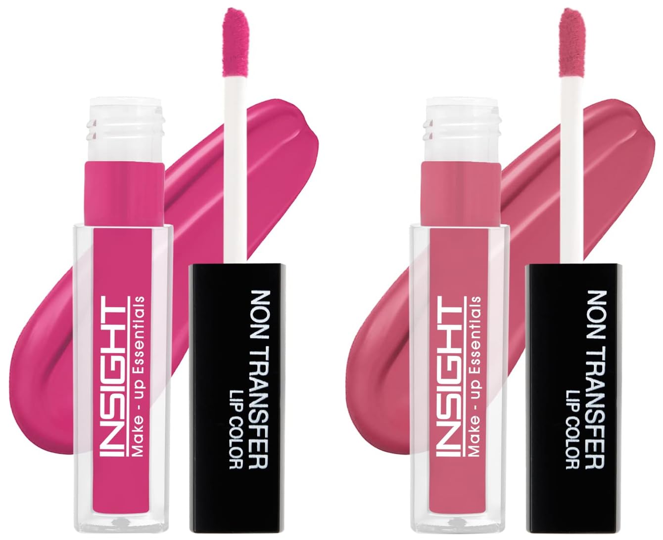 INSIGHT Matte Lipstick - Ferocious Pink #04 & Coral Dream #08 | Long-Lasting, Highly Pigmented Lip Color for Day & Night Wear