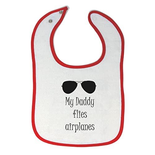 Pilot Dad Baby Bibs & Burp Cloths Set - Airplane Themed Cotton Feeding Accessories for Toddler Boys & Girls - Perfect for Father's Day Gifts, Baby Showers & Daily Use