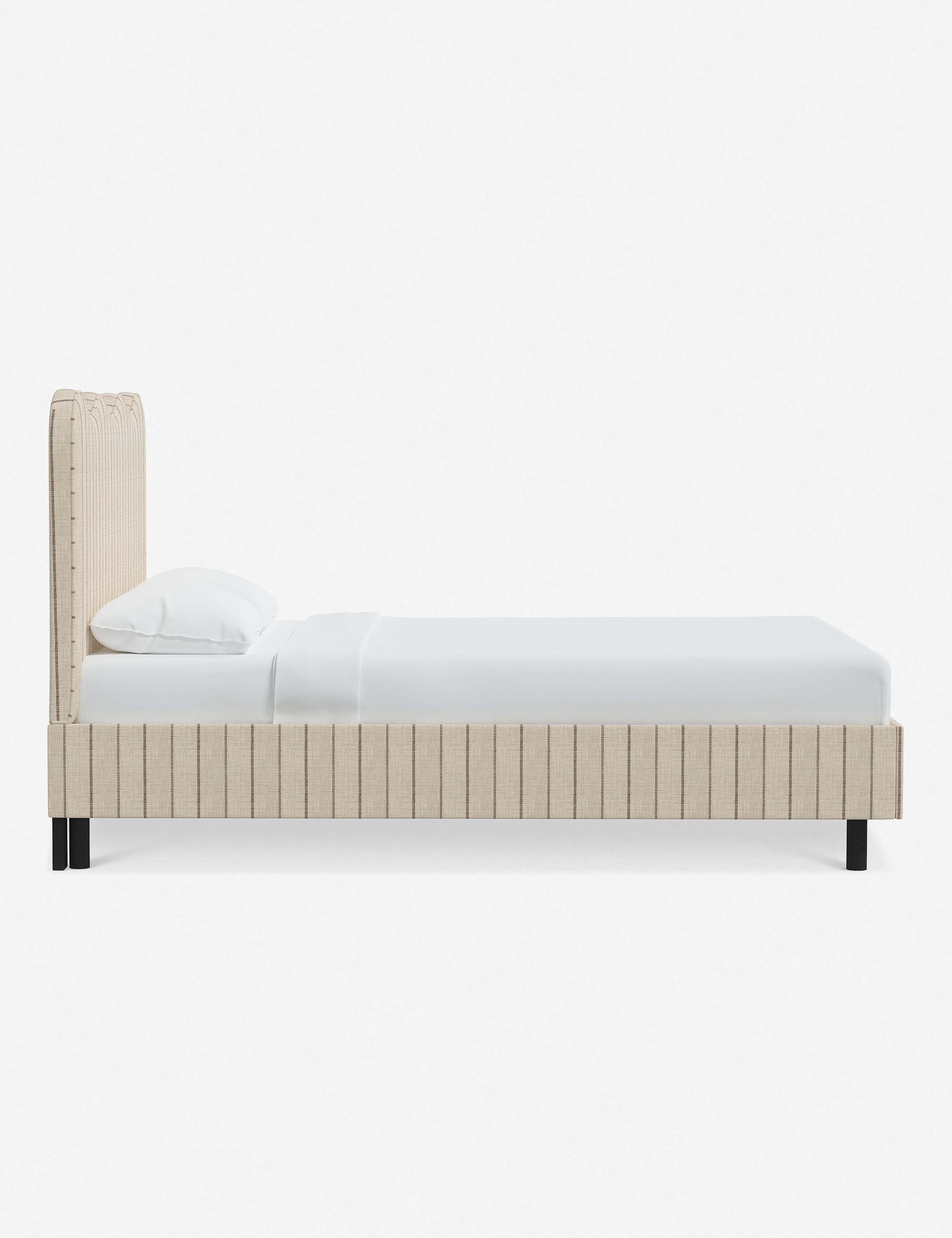Clementine Platform Bed Frame - Modern Wooden Bed with Sturdy Slat Support, Queen Size | Perfect for Minimalist Bedroom & Small Space Living