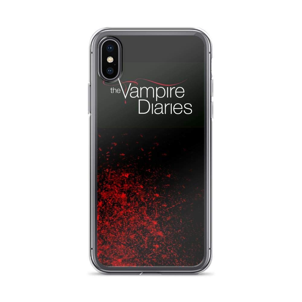 Vampire Diaries Fallen Leaf Supernatural Clear Phone Case for iPhone X/XS - Shatterproof Protective Cover with Slim Fit Design | Perfect for Halloween, TV Show Fans, and Supernatural Drama Lovers