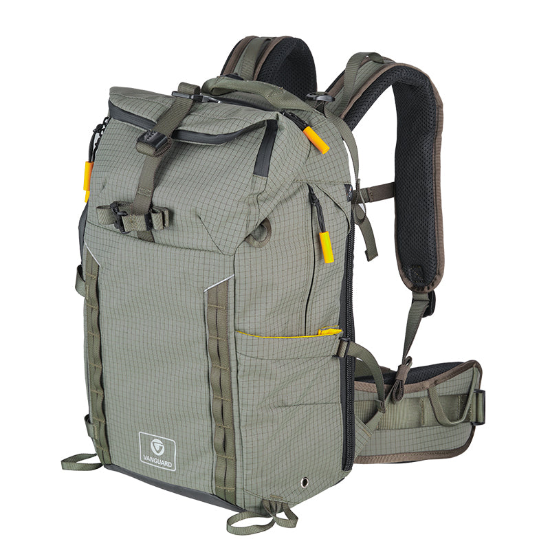 VEO Active 46 Khaki Green Camera Backpack with USB Charging Port - Waterproof DSLR Bag for Travel & Outdoor Photography - Perfect for Hiking, Camping & Professional Photographers