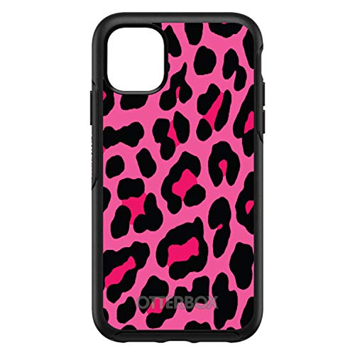 Hot Pink Black Leopard Skin Spots On Black Case