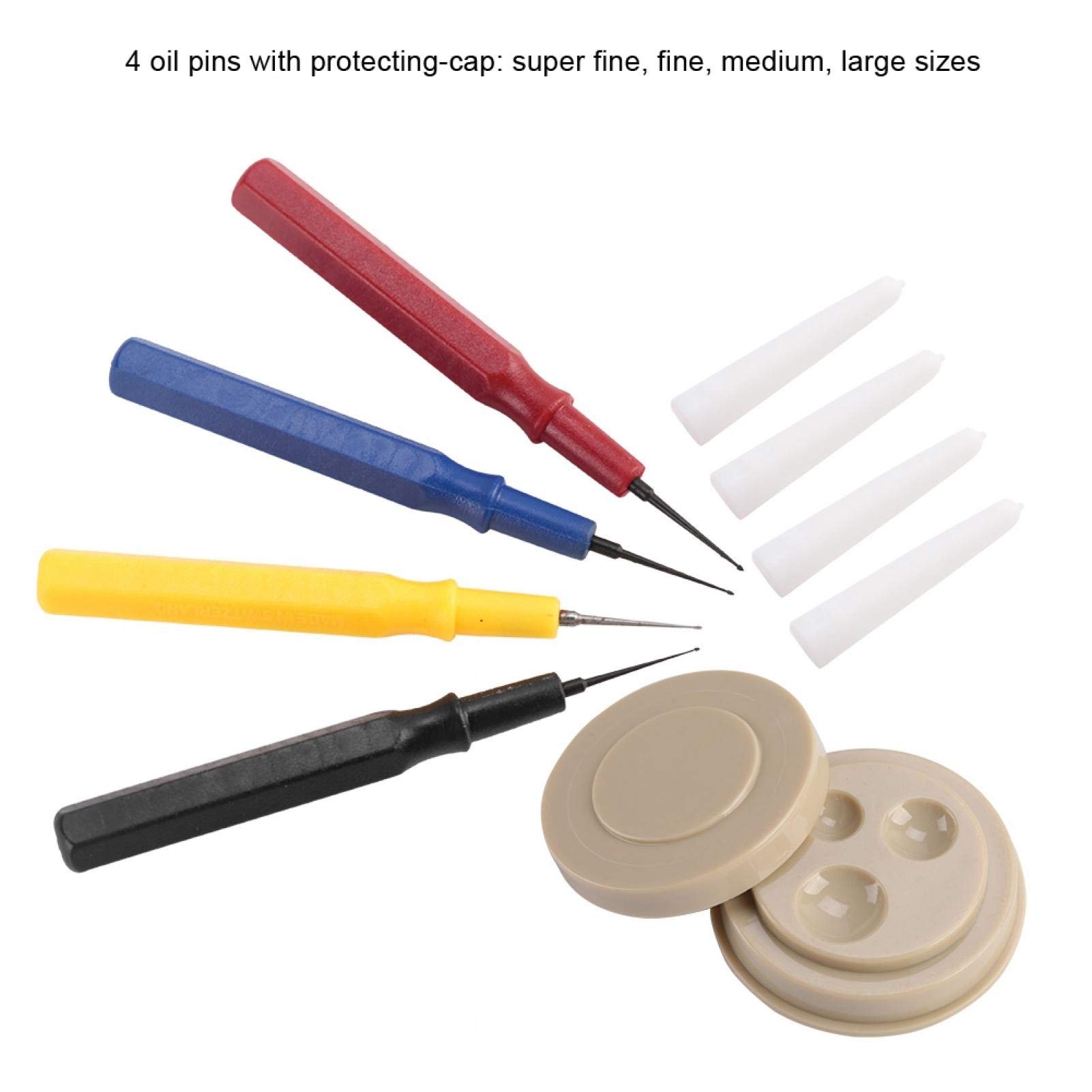 Professional Watch Oil Repair Kit - Plastic Watch Oilers Tool Set with 1 Oil Cup & 4 Oil Pens | Watchmaker Maintenance Accessories for Watch Repair & Lubrication | Perfect for DIY Watch Fixing & Professional Watchmaking