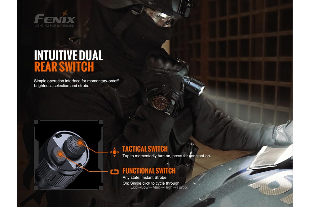 Fenix TK20R V2.0 Rechargeable LED Flashlight - 3000 Lumens High Power Tactical Flashlight with USB-C Charging | Perfect for Camping, Hiking, Emergency & Outdoor Adventures