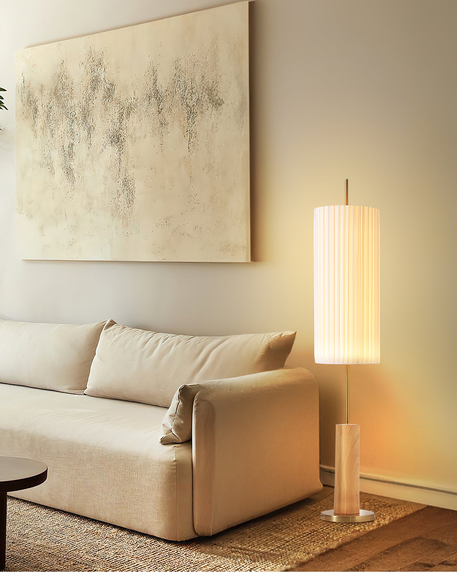 Modern Dorica Floor Lamp with Adjustable Height - Bright LED Standing Light for Living Room, Bedroom, or Office - Perfect for Reading, Working, and Relaxing