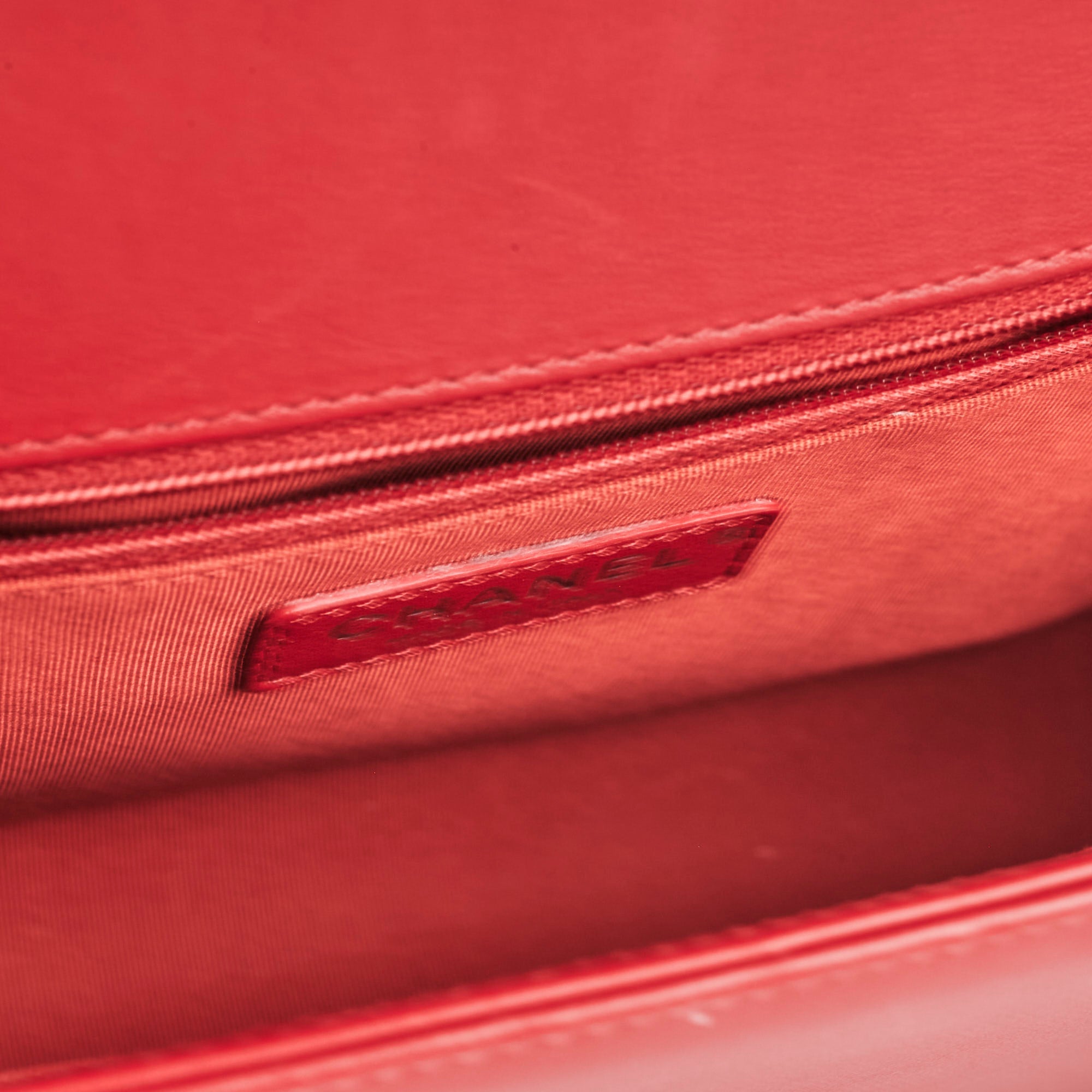 Chanel New Medium Boy Bag Lambskin Leather Red Crossbody Bag for Women - Perfect for Date Night, Parties & Special Occasions