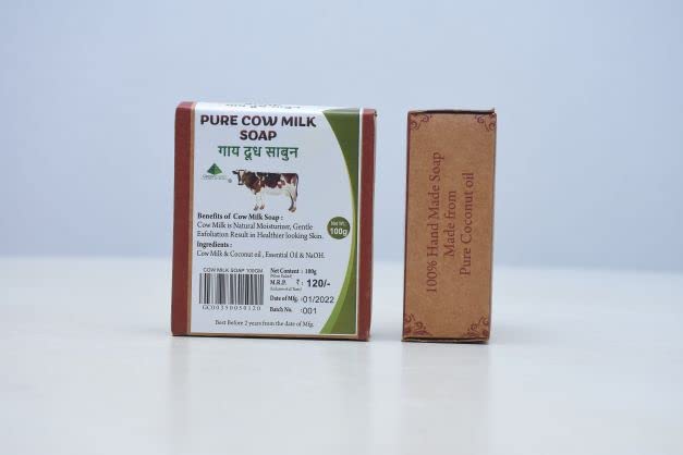 Green Cairo Cow Milk Soap 2 Pack - 100% Natural Handmade Herbal Bath Bar | Vegan, Chemical-Free & Cruelty-Free | Moisturizing for Dry Skin - Perfect for Sensitive Skin Care & Luxury Bath Time Relaxation