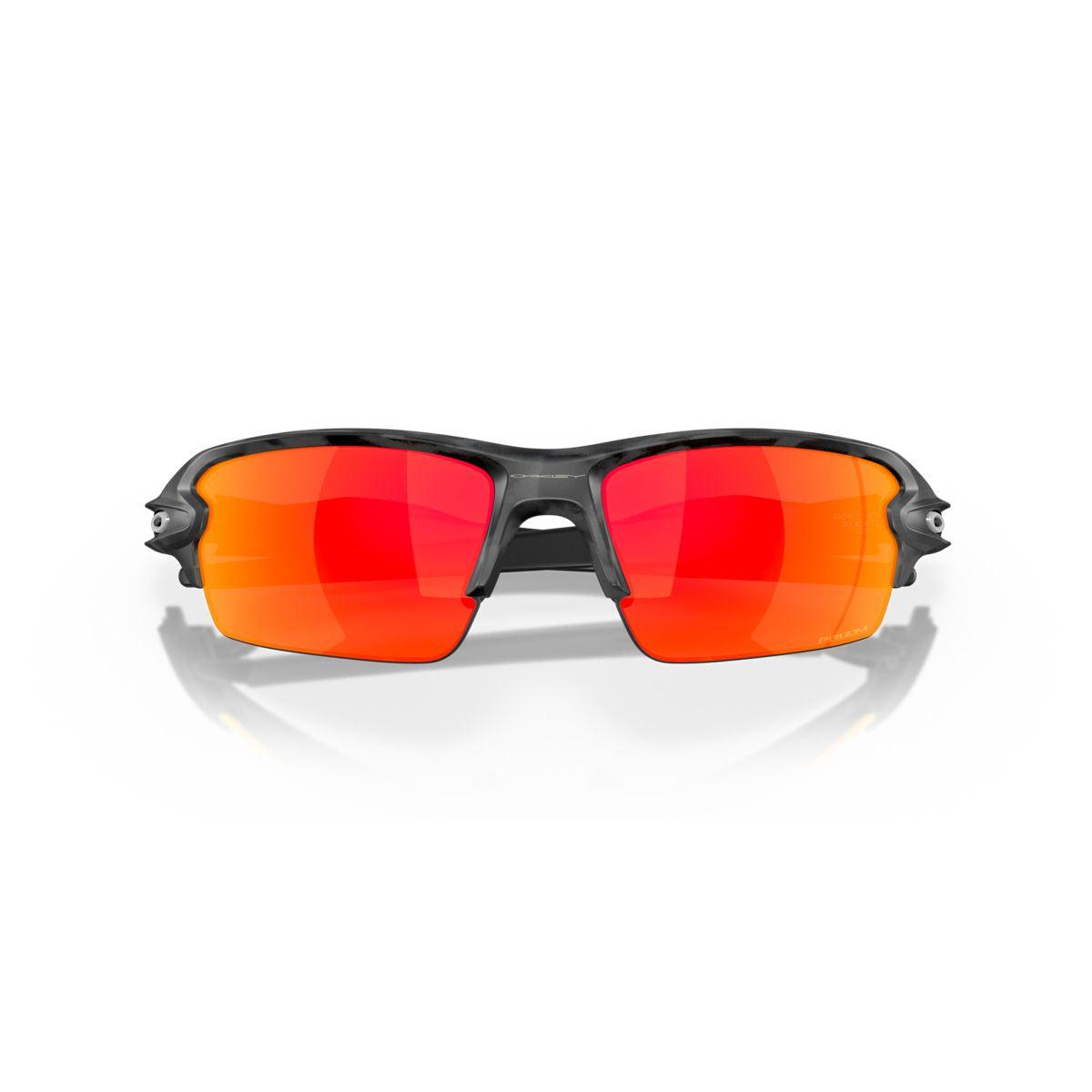 Oakley Flak 2.0 Sunglasses - Low Bridge Fit, Black Camo Frame with Prizm Ruby Lenses (Model 0OO9271 927127) - Ideal for Running, Cycling & Outdoor Sports