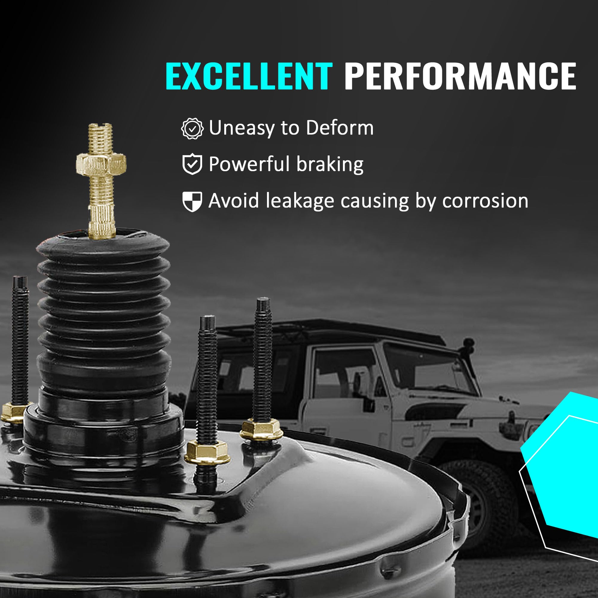 High-Performance Vacuum Power Brake Booster 54-74431 for 2007-2011 Chevy Silverado 1500 & GMC Sierra 1500 5.3L V8 - Perfect for Off-Roading, Towing & Daily Driving