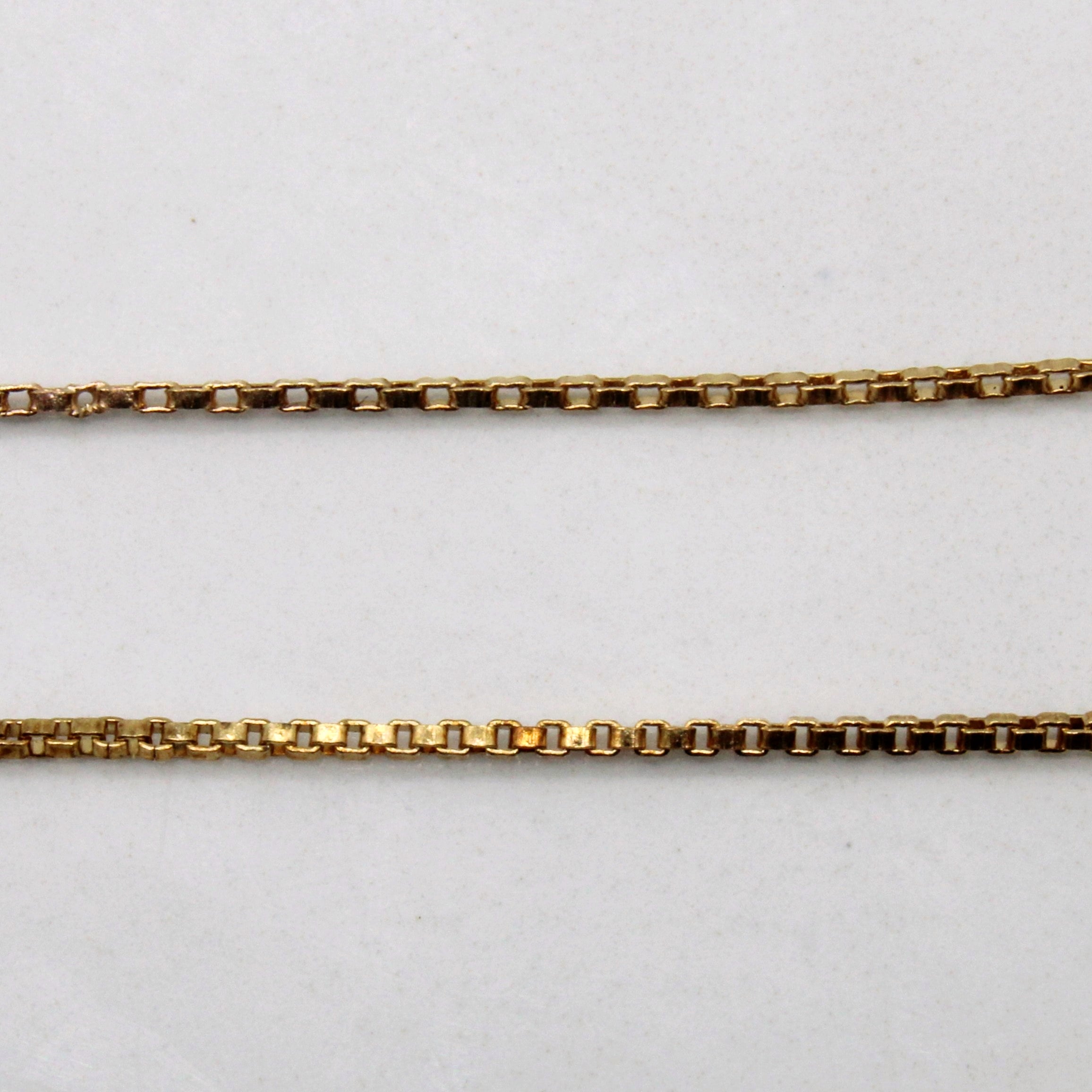 10K Yellow Gold Box Chain Necklace for Women - 16 Inch Solid Gold Box Link Chain - Perfect for Layering, Gifts & Everyday Wear