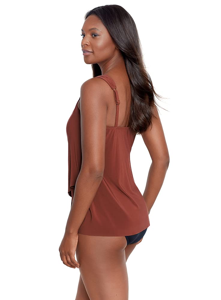 Miraclesuit Women's Underwire Tankini Swimsuit Top - Dazzle Scoop Neck Bra Bathing Suit for Beach, Pool & Vacation | Plus Size Swimwear for Women