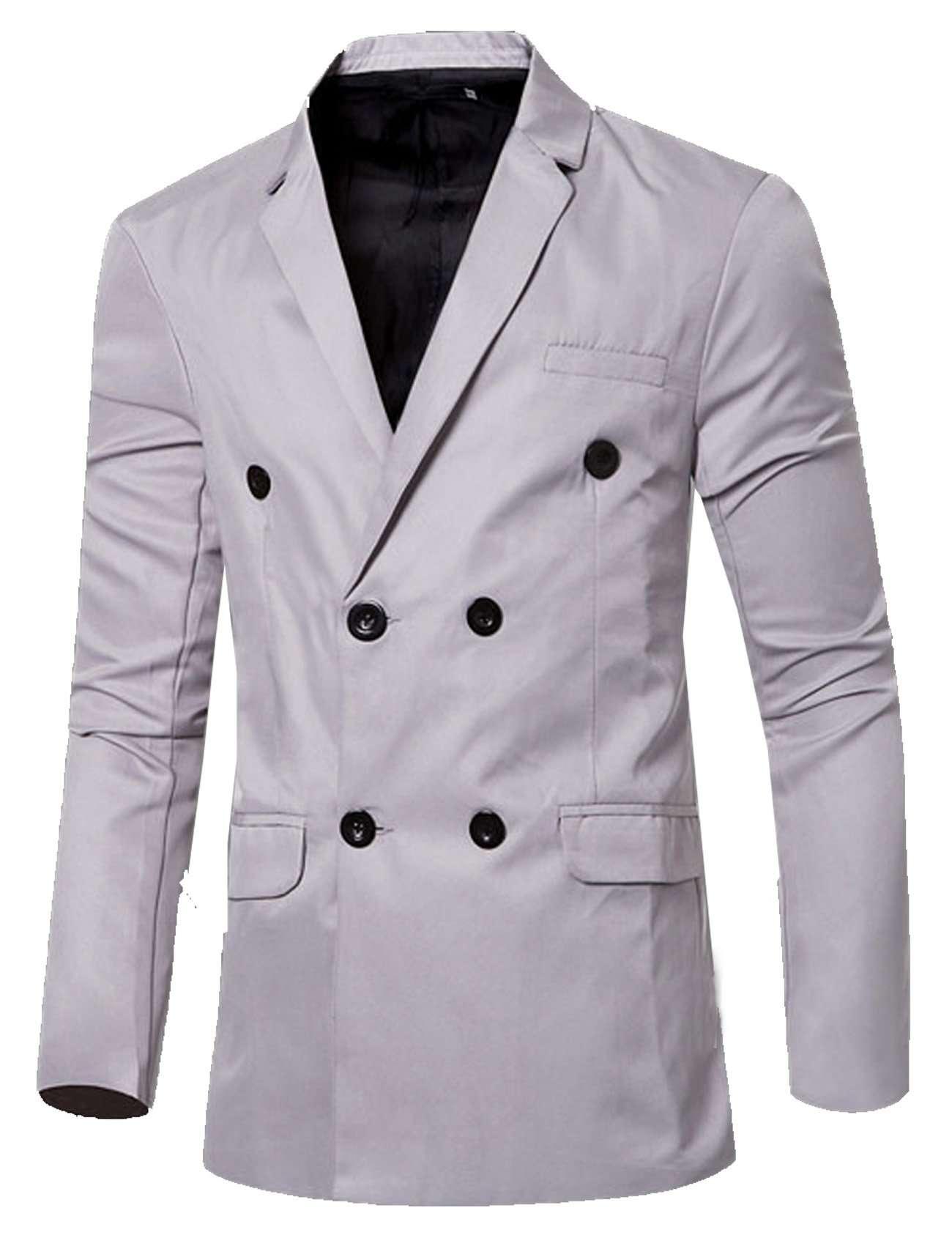 Stylish Men's Double Breasted Candy Color Blazer Suit Jacket - Perfect for Weddings, Parties & Business Events
