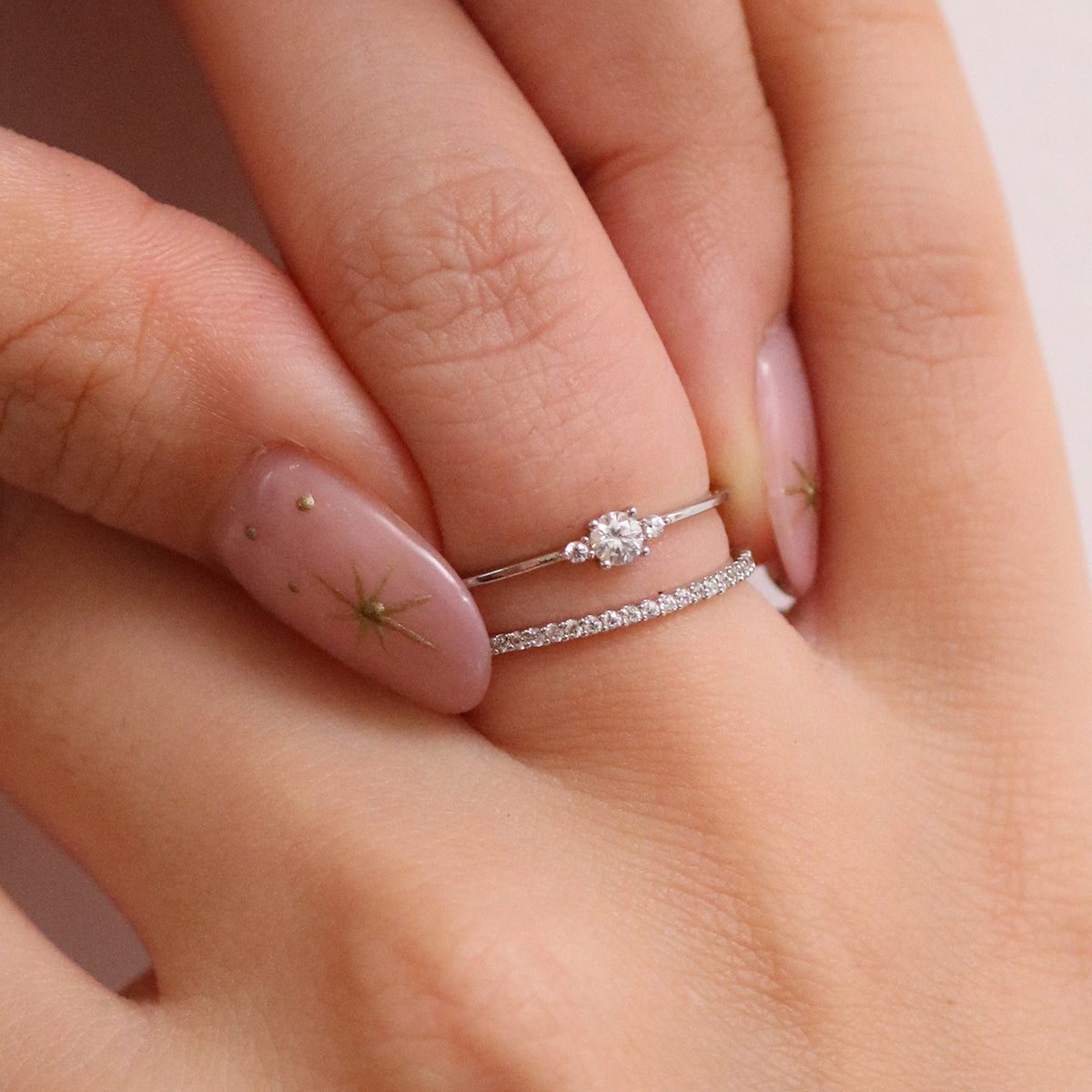 Big Cubic Layered Ring for Women - Elegant Stackable Fashion Jewelry - Perfect for Parties, Weddings & Everyday Wear