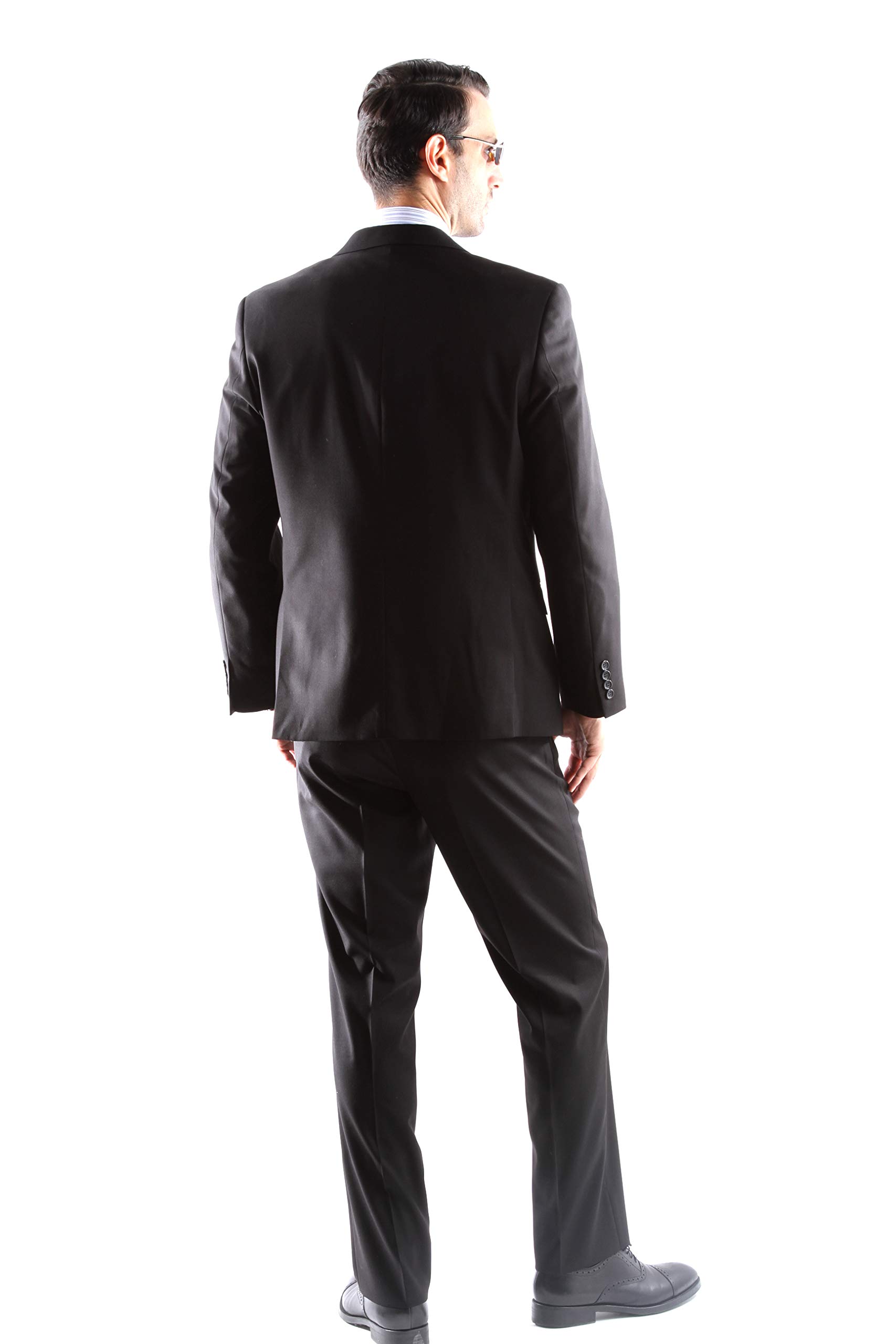 Men's Slim Fit Single Breasted 2 Button Dress Suit - Premium Tailored Formal Business Attire for Weddings, Interviews & Office Wear