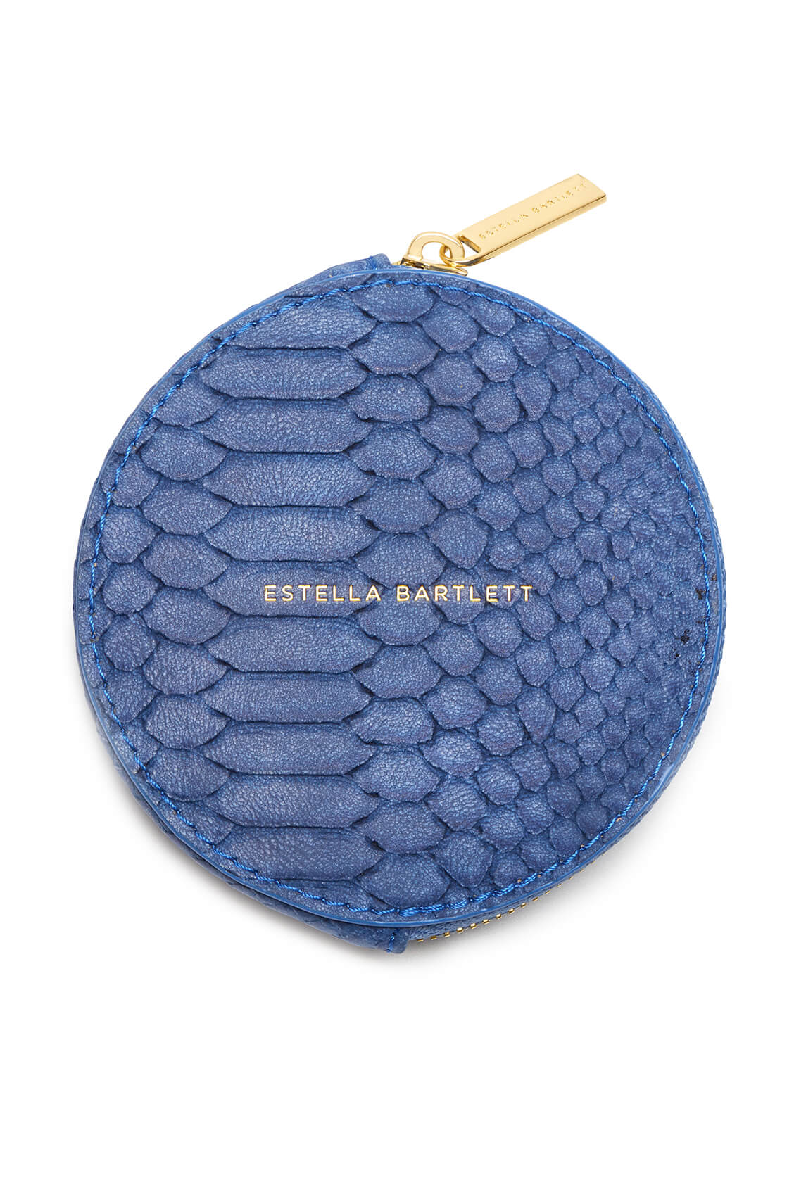 Stylish Navy Snake Print Coin Purse - Fashionable Circle Wallet for Women - Perfect for Parties, Travel & Everyday Use