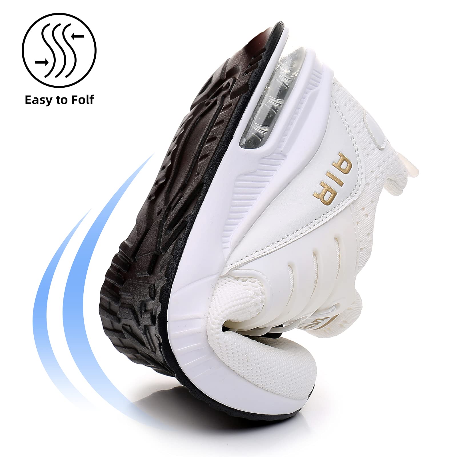 BOGOVER Men's Walking Shoes - Non-Slip Breathable Running Sneakers with Air Cushion for Tennis, Gym & Jogging | Lightweight Comfort for Workouts & Daily Wear