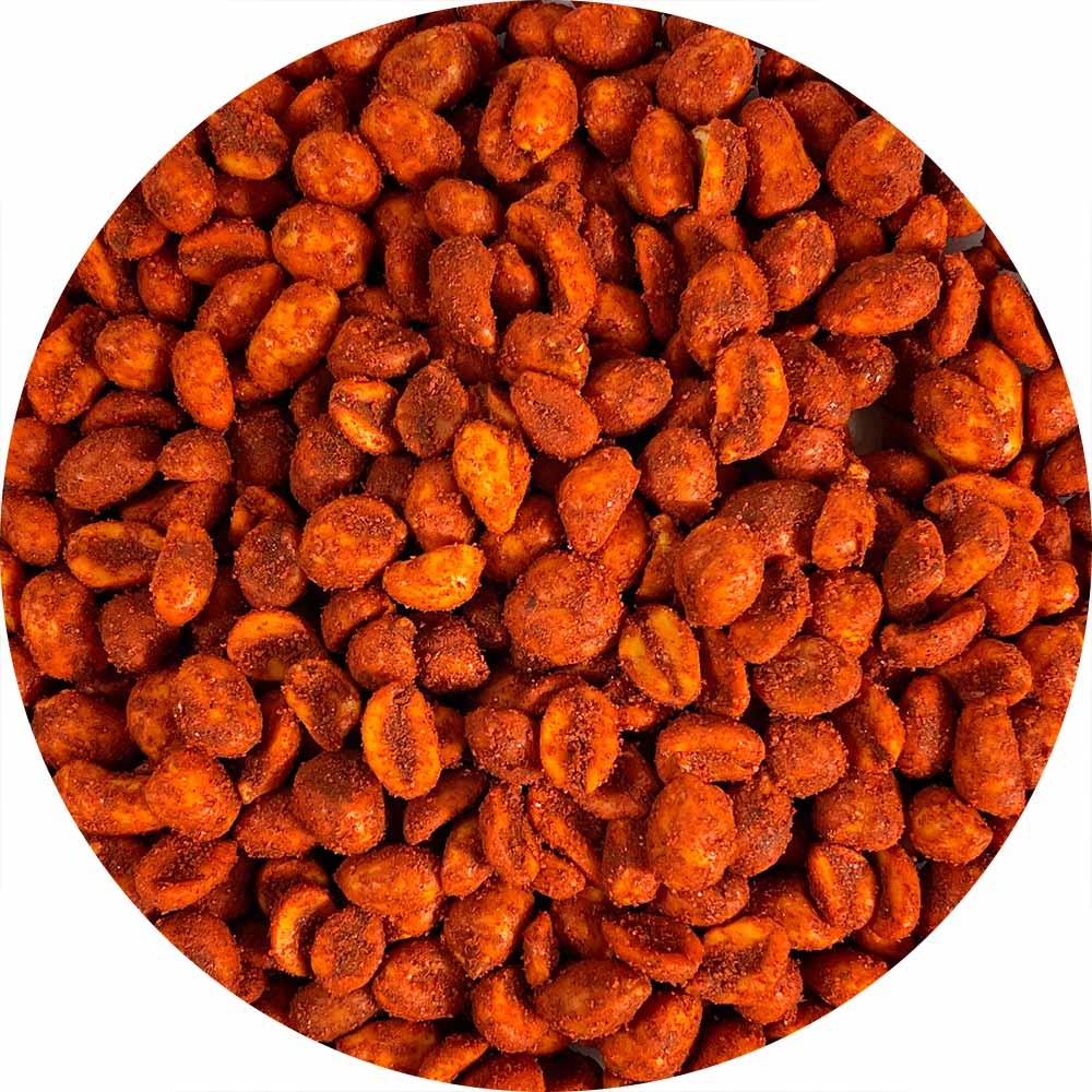 Jack's Peanuts Chili - Premium Spicy Peanuts in Bulk (25lb Case) | Perfect for Snacking, Party Favors & Food Service Use