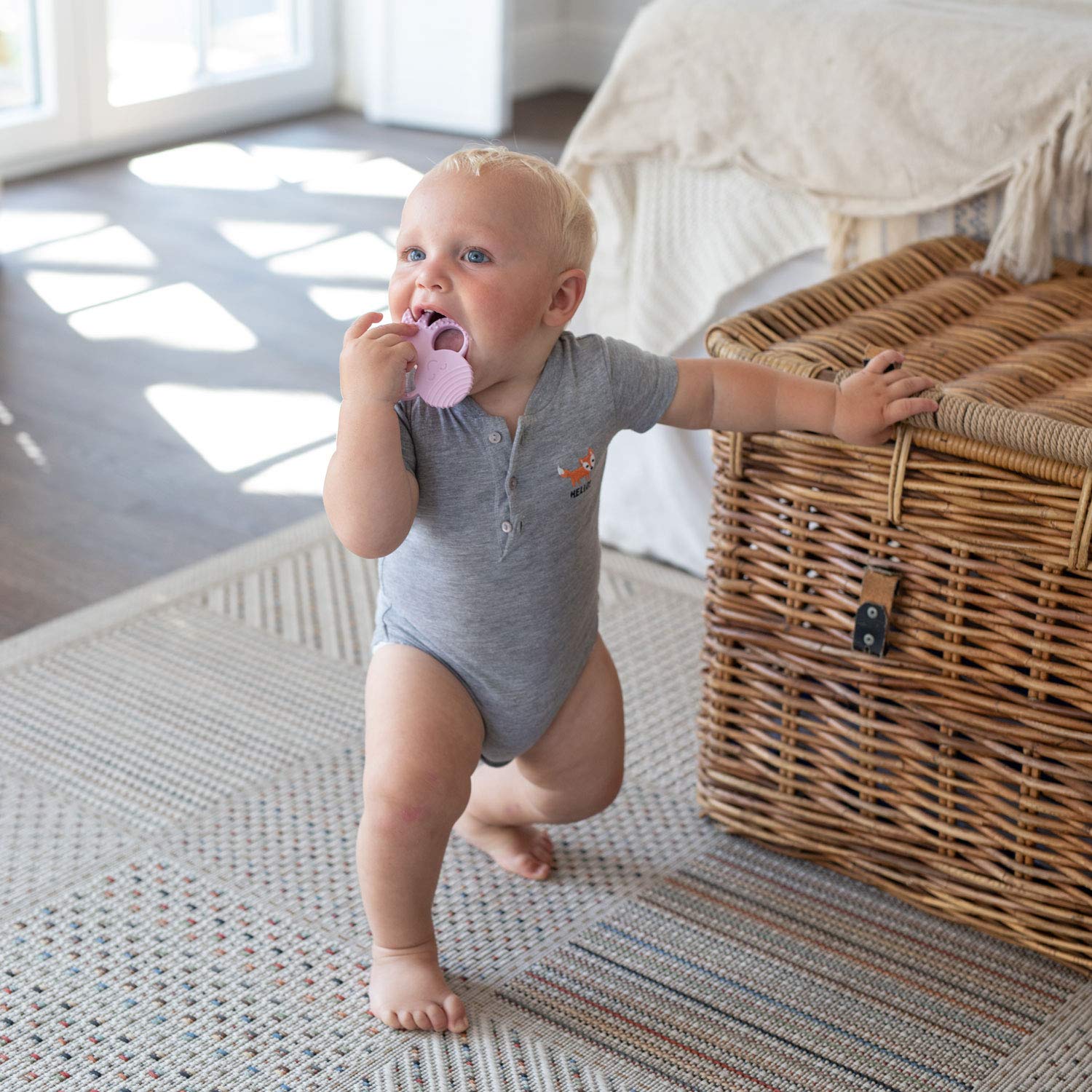 Sisilia Baby Teething Toys - BPA Free Silicone Teether for Infants & Newborns | CPSIA Certified Safe | Soothing Octopus Design (Purple) | Perfect for Gum Relief & Early Sensory Development