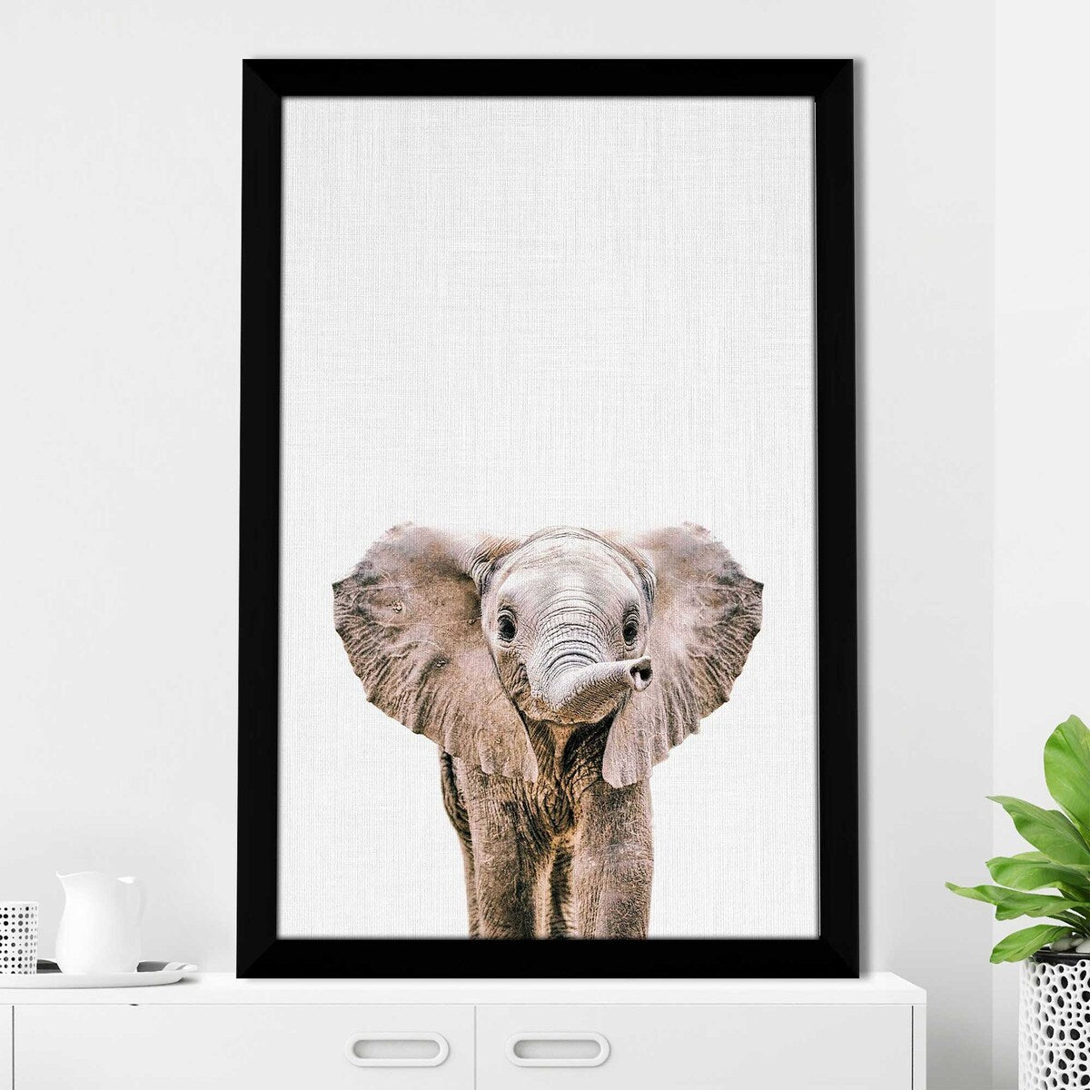 Tai Prints Baby Elephant Acrylic Wall Art - Vibrant Nursery Decor for Kids' Rooms & Playrooms