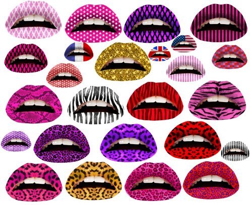 Maxdona 10-Piece Trendy Lip Stickers Set - Temporary Tattoo Transfers for Lips | Waterproof & Long Lasting | Perfect for Parties, Halloween & Cosplay | Clearance Sale