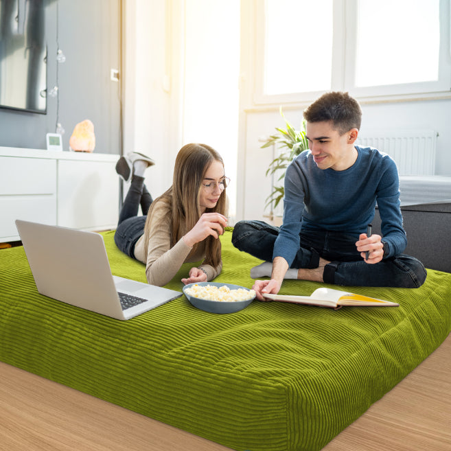 MAXYOYO Giant Bean Bag Bed - Corduroy Convertible Chair & Floor Mattress for Adults | Comfortable Lounge Chair & Guest Bed for Living Room, Bedroom & Dorm