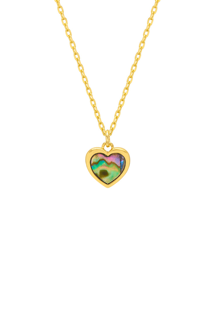Exquisite Abalone Heart Pendant Necklace - Natural Shell Jewelry for Women - Perfect Gift for Valentine's Day, Anniversary & Birthday - Ideal for Beach Weddings, Boho Fashion & Spiritual Healing