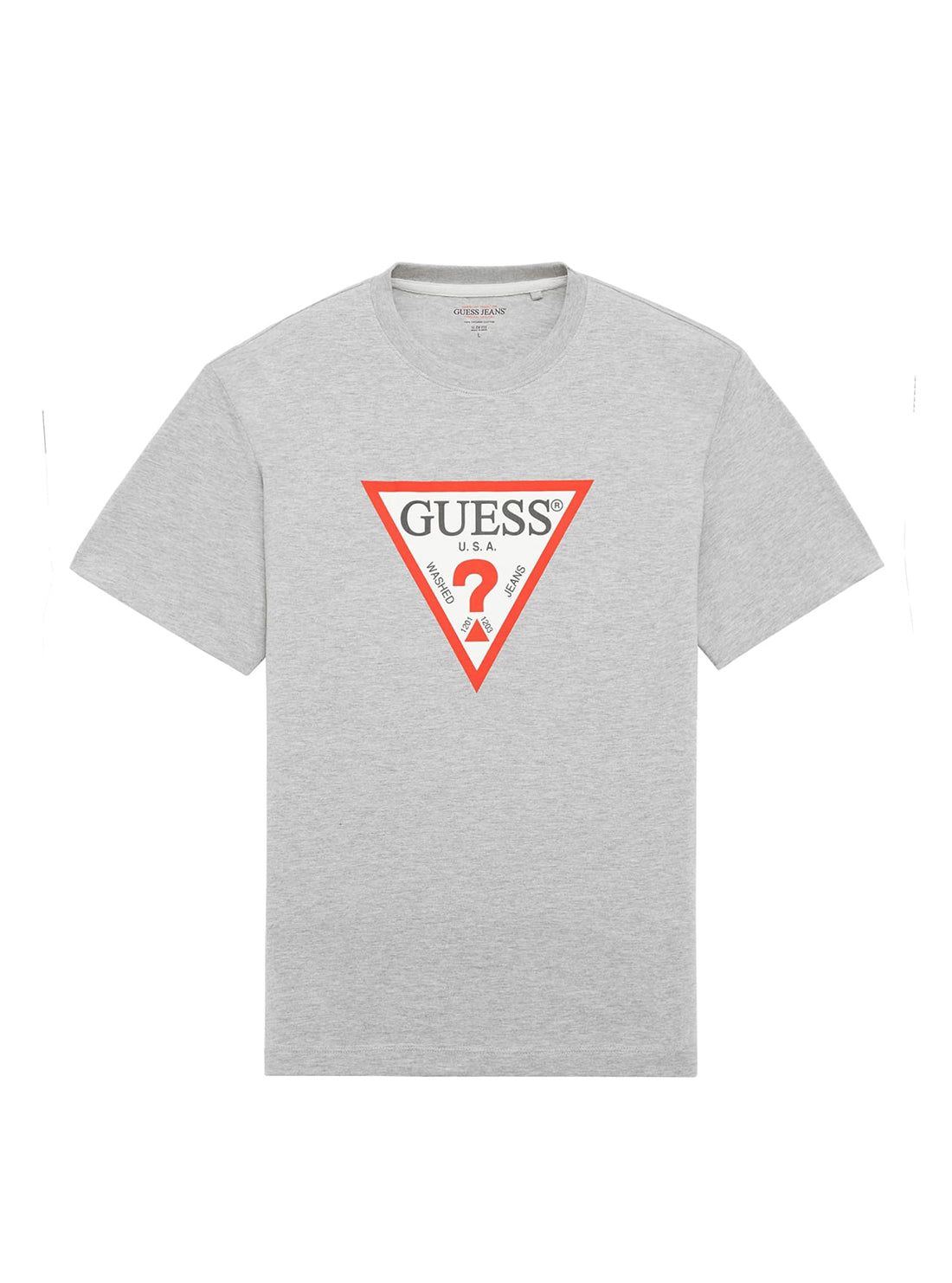 Guess Grey Logo T-Shirt for Men - Casual Cotton Short Sleeve Tee - Perfect for Everyday Wear, Street Style & Weekend Outfits