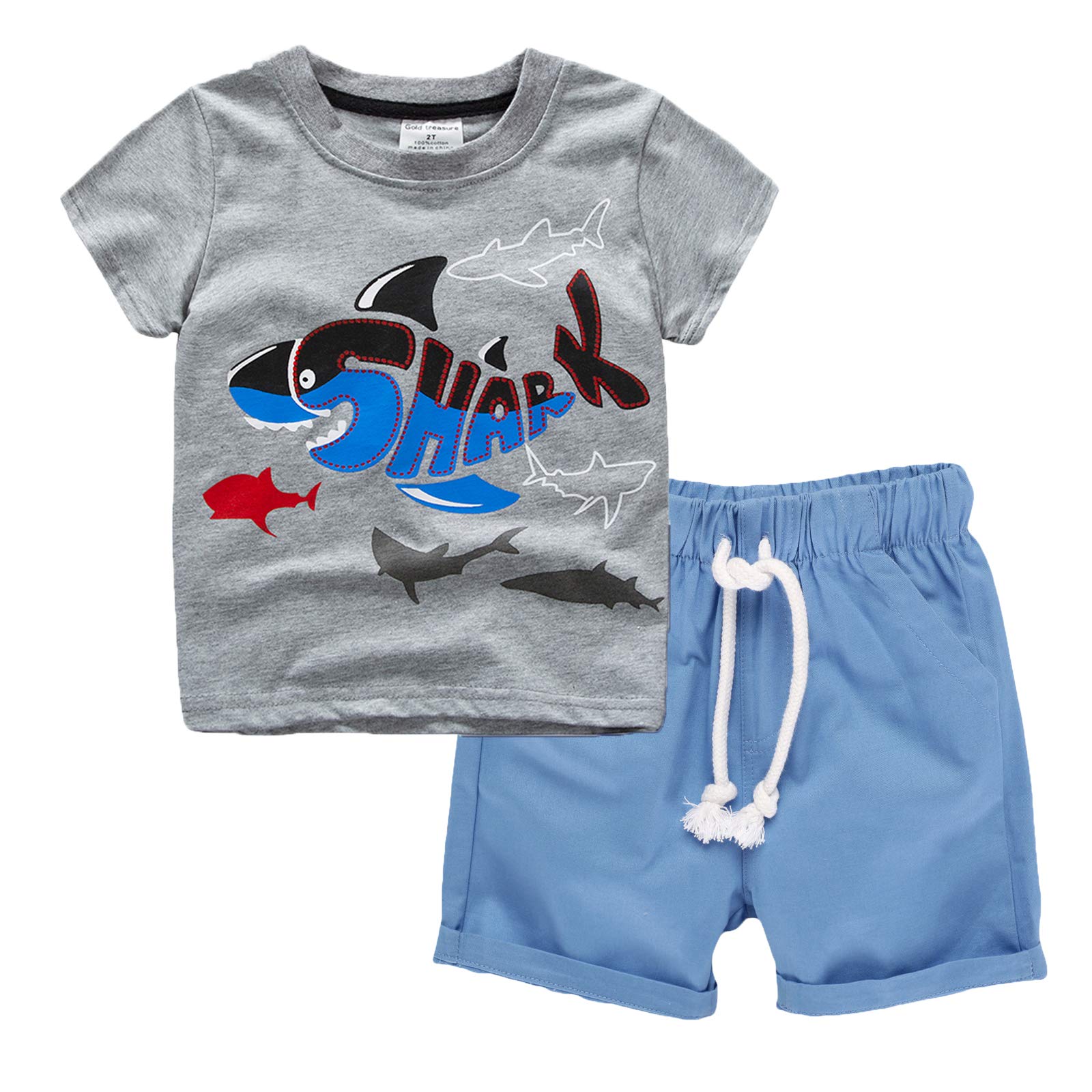 BIBNice Toddler Boy Clothes - Summer Outfits Shirt & Shorts Sets for Kids 2-7 Years | Playtime, Beach & Outdoor Activities