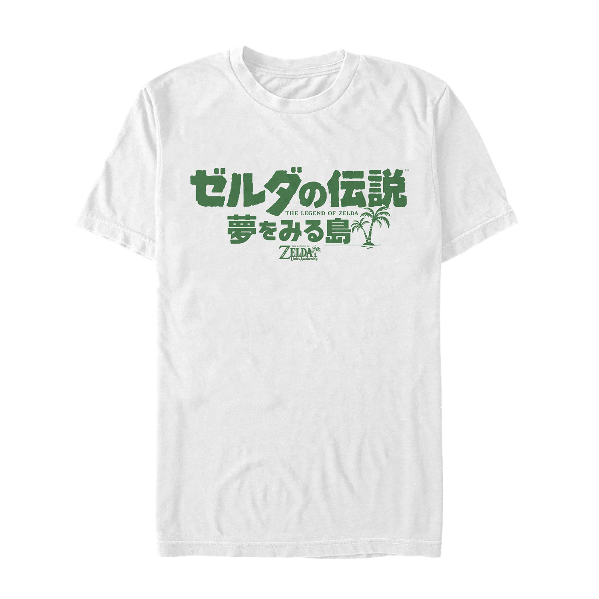Men's Nintendo Legend of Zelda Link's Awakening Japanese Logo Graphic T-Shirt | Video Game Merchandise for Fans | Perfect for Cosplay, Gaming Events & Casual Wear