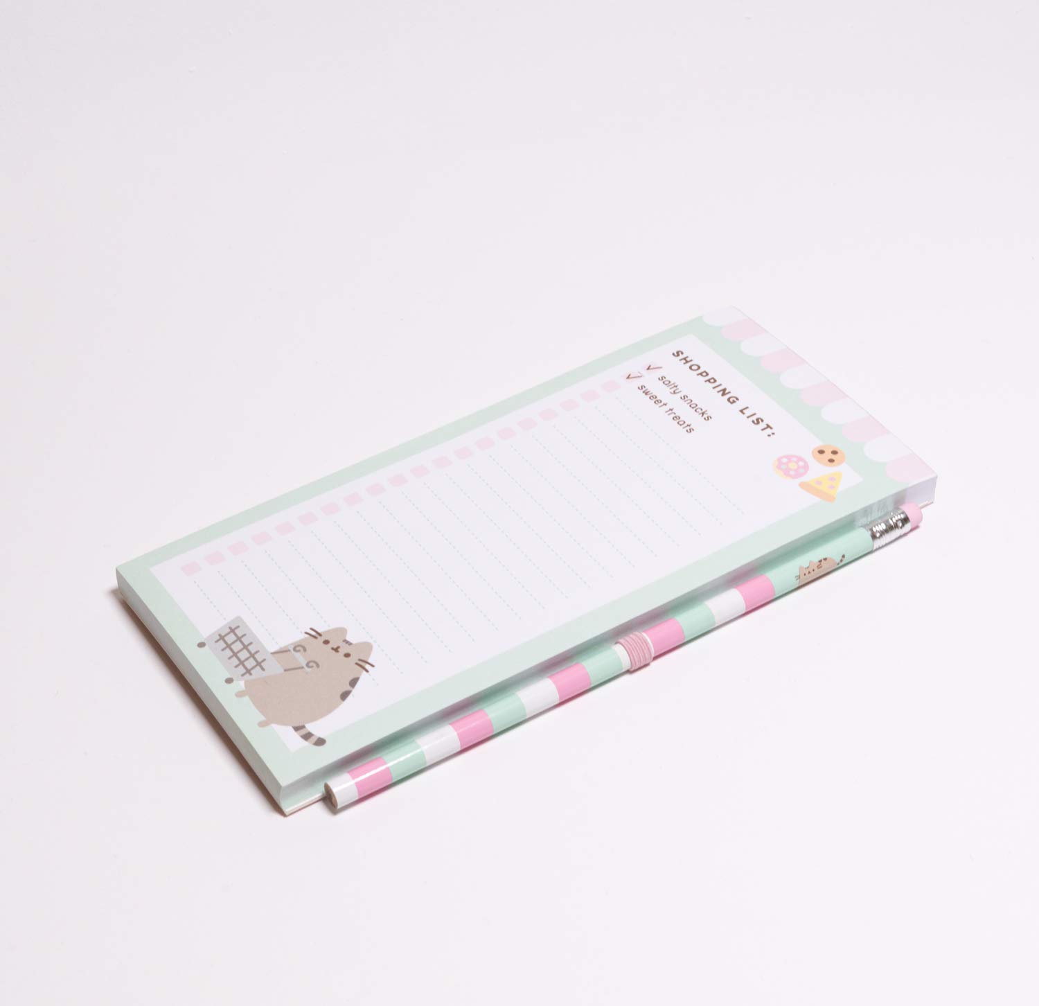 Official Pusheen Magnetic Notepad - 90-Sheet Refrigerator Memo Pad for To-Do Lists, Grocery Shopping & Daily Planning (4