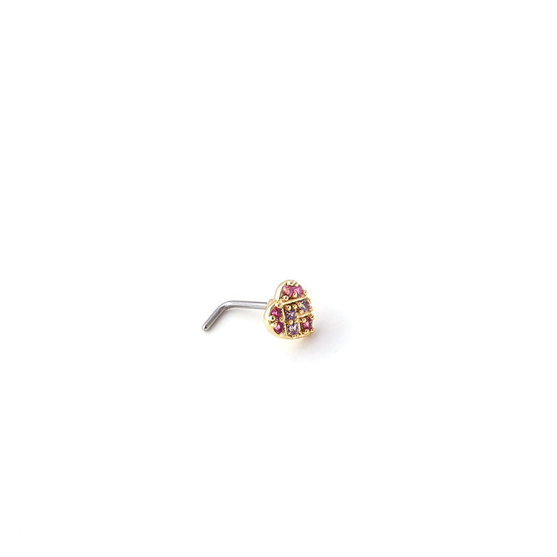 20G Surgical Steel Gold Dangle Nose Ring Stud - Hypoallergenic Body Jewelry for Sensitive Skin | Perfect for Piercings, Parties & Everyday Wear