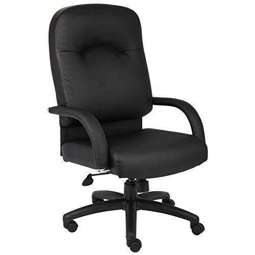 Black Caressoft High Back Ergonomic Office Chair with Knee Tilt - Adjustable Desk Chair for Work, Gaming & Lounge - Perfect for Home Office, Executive Workspace & Computer Gaming Setup