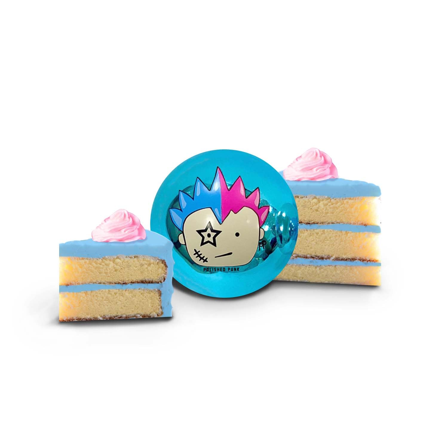 Hydrating Lip Balm for Kids, Tweens & Adults - Moisturizing Lip Care with Cake Flavor | Twist-Off Ball Container, Travel Size | Perfect for Dry Lips, Stocking Stuffers & On-the-Go Hydration