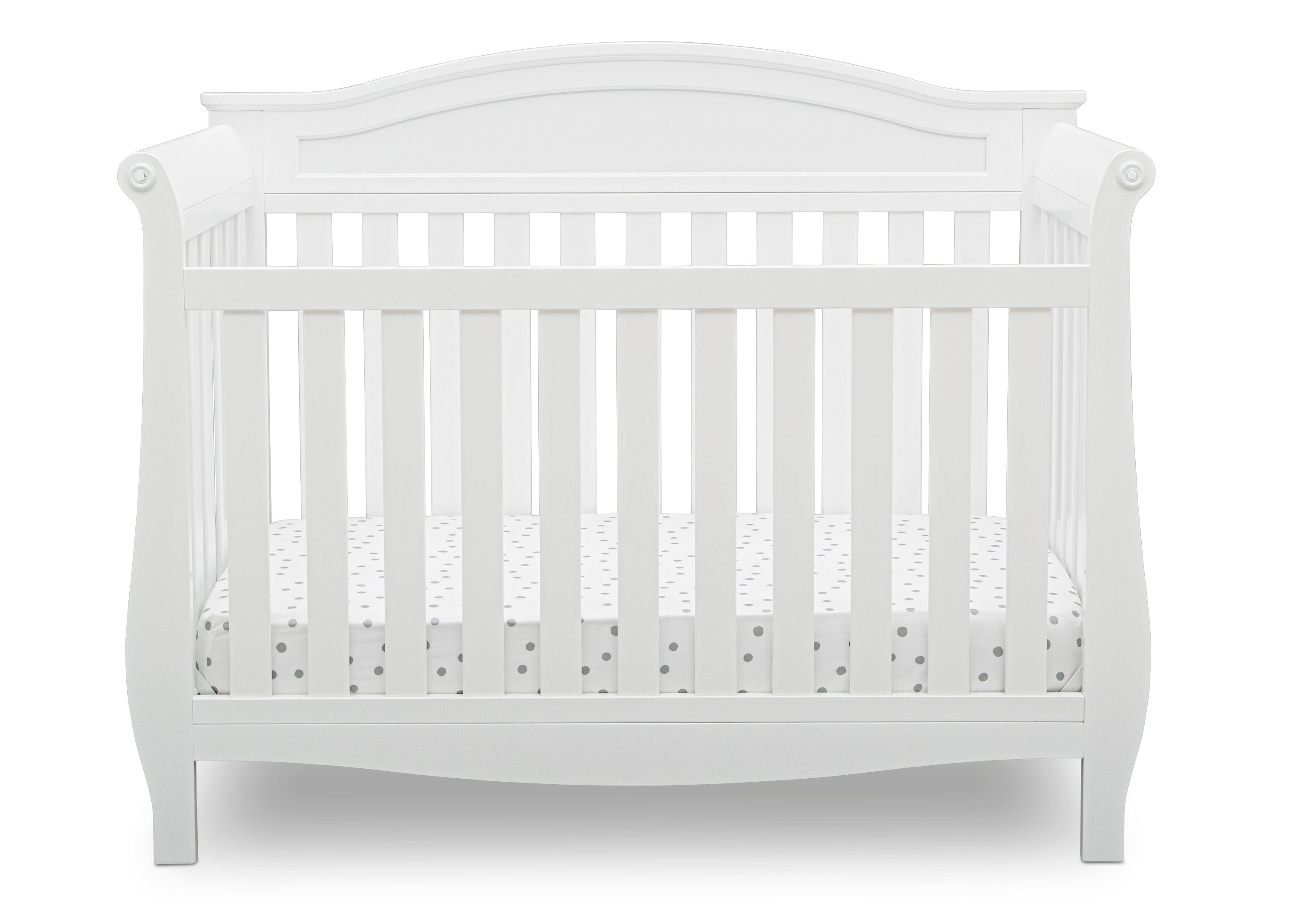 Lancaster 4-in-1 Convertible Baby Crib - White Nursery Furniture for Toddler to Full Size Bed - Perfect for Nursery, Bedroom & Guest Room