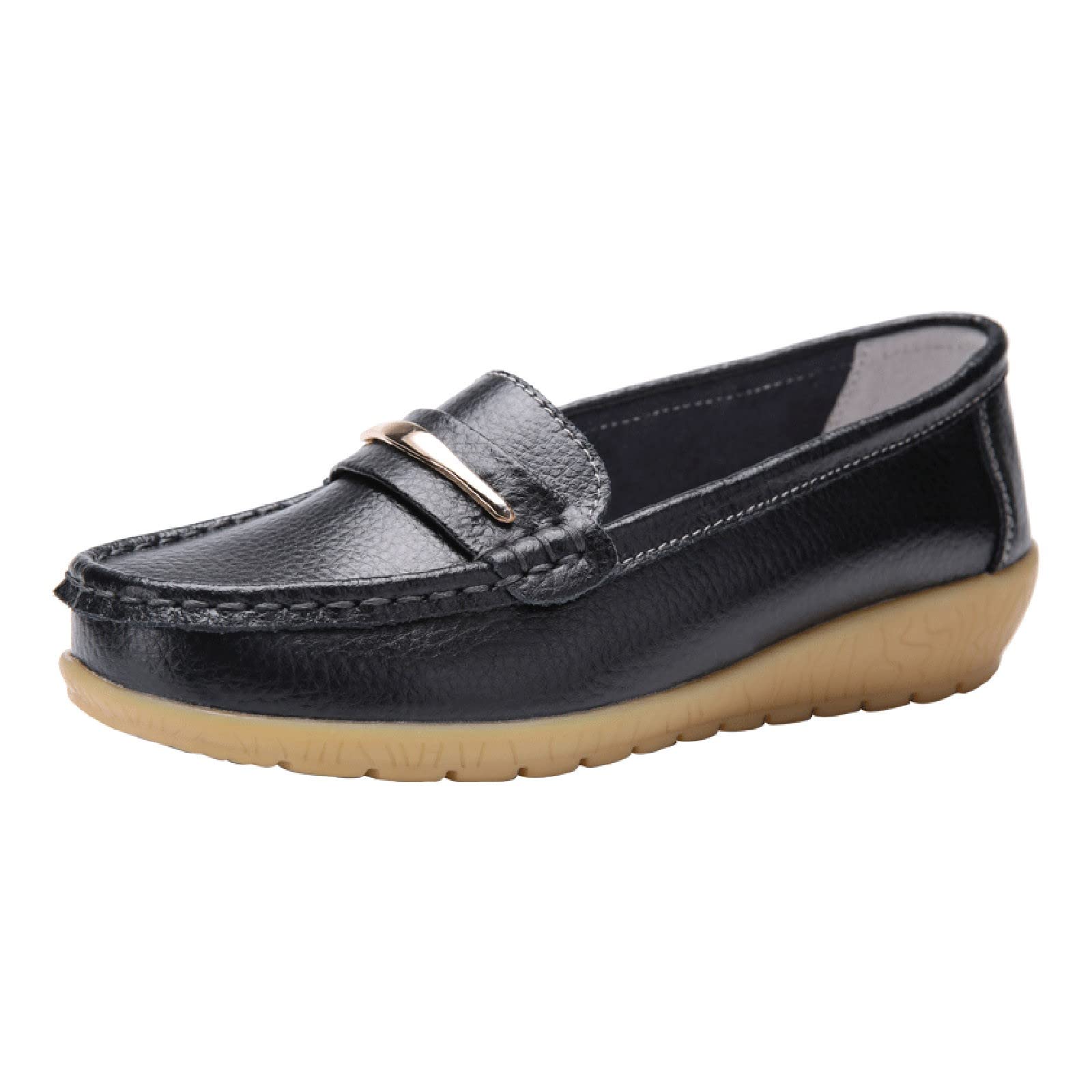 Gaoxin Women's Breathable Lace-Up Casual Flats - Comfortable Navy Blue Walking Shoes for Work, Travel & Everyday Wear