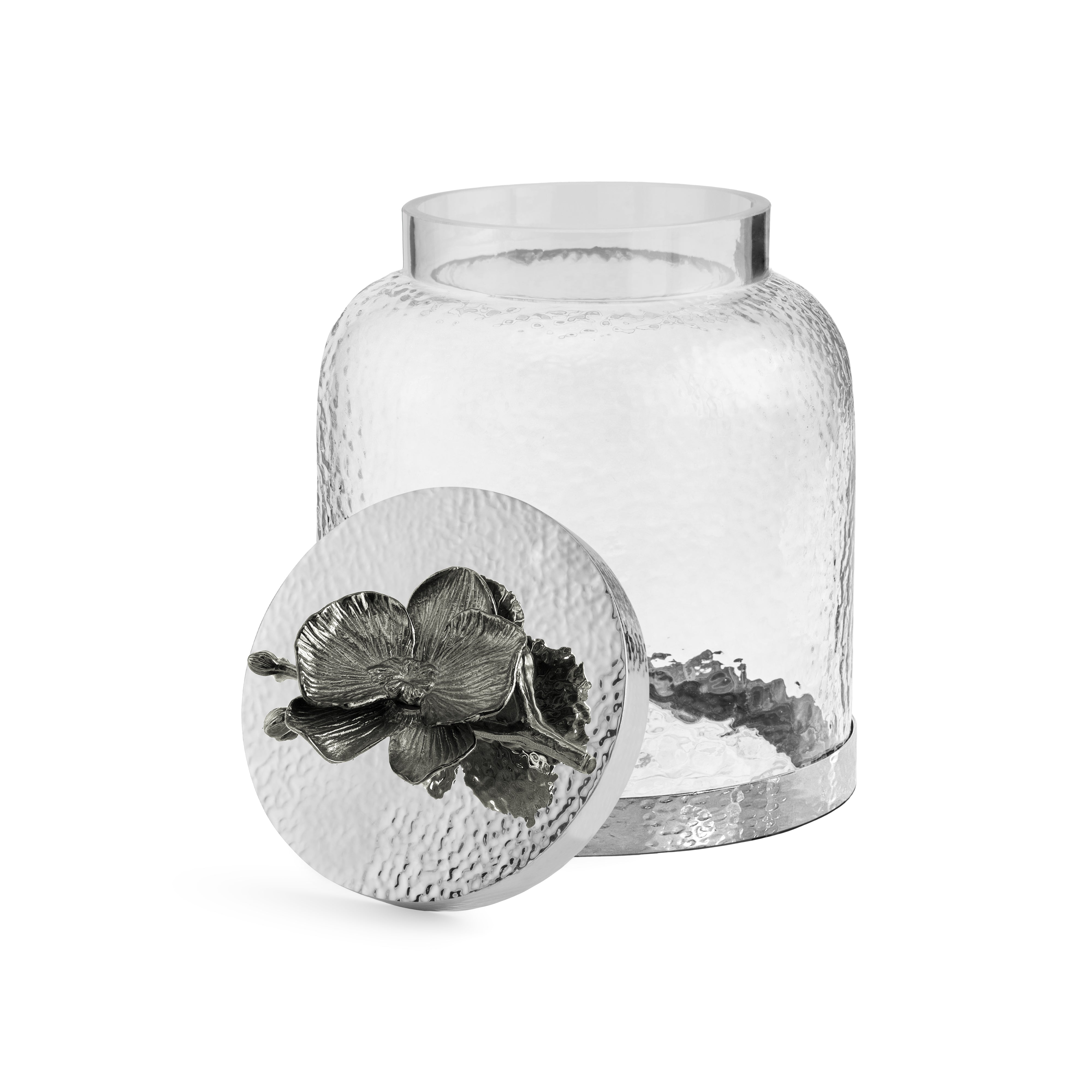 Black Orchid Cookie Jar - Elegant Ceramic Cookie Storage Container for Kitchen & Dining Room - Perfect for Cookies, Biscuits, and Treats Organization