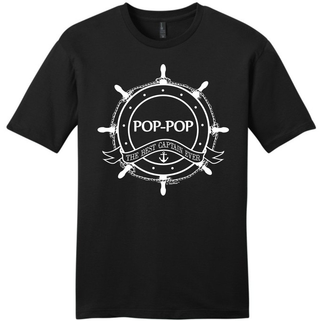 Best Captain Ever T-Shirt for Men - Funny Grandpa Gift Idea - Comfortable Cotton Tee for Fathers Day, Birthday & Casual Wear