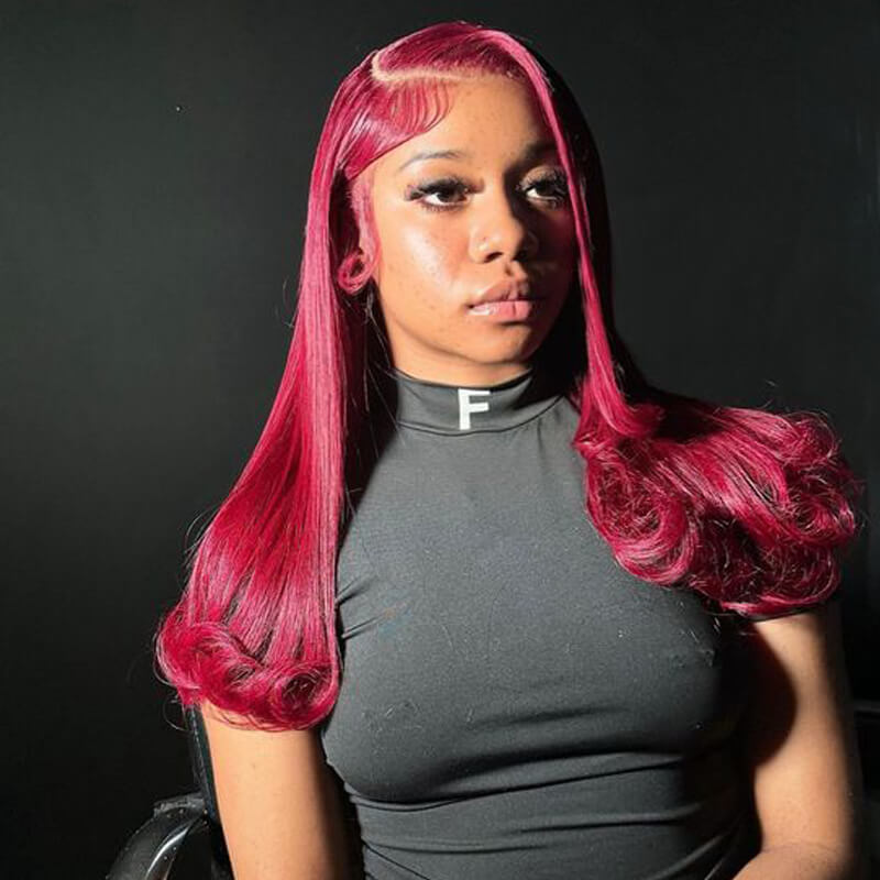 Eullair Pre-Styled Retro Flipped Ends Wig - 13x4 Lace Frontal Human Hair Wigs Medium Length - Perfect for Cosplay, Parties & Daily Fashion Looks