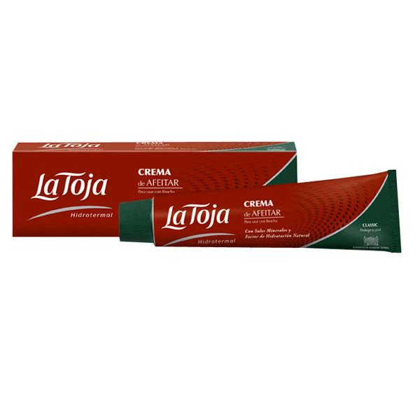 La Toja Classic Shaving Cream Tube for Men - 100ml Moisturizing Shave Cream with Natural Soap & Mineral Salts - Perfect for Sensitive Skin & Close Shaving at Home or Travel
