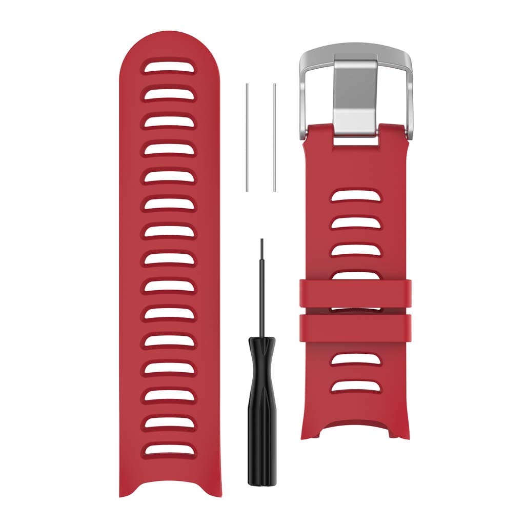 Huhudde Silicone Replacement Wrist Strap Watch Band for 610 Watch - Durable & Comfortable Strap with Included Tools - Perfect for Sports, Fitness & Everyday Wear