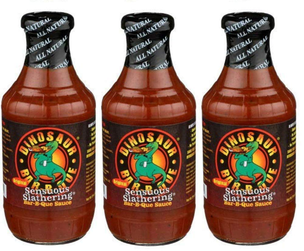 3-Pack Dinosaur Bar-B-Que Original Sensuous Slathering BBQ Sauce - 19 Oz Each - Perfect for Grilling, Smoking & Dipping - Authentic Barbecue Flavor for Ribs, Wings & Pulled Pork