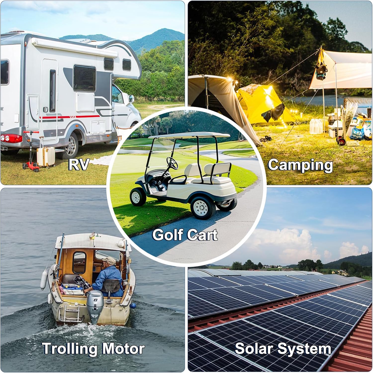WEIZE 48V 105AH Bluetooth LiFePO4 Lithium Battery with 200A BMS | Low Temp Protection & 400A/35S Peak Discharge | Deep Cycle Battery for Golf Carts, Trolling Motors, Solar Systems, RVs & Off-Grid Power | Ideal for Marine, Camping & Emergency Backup Use