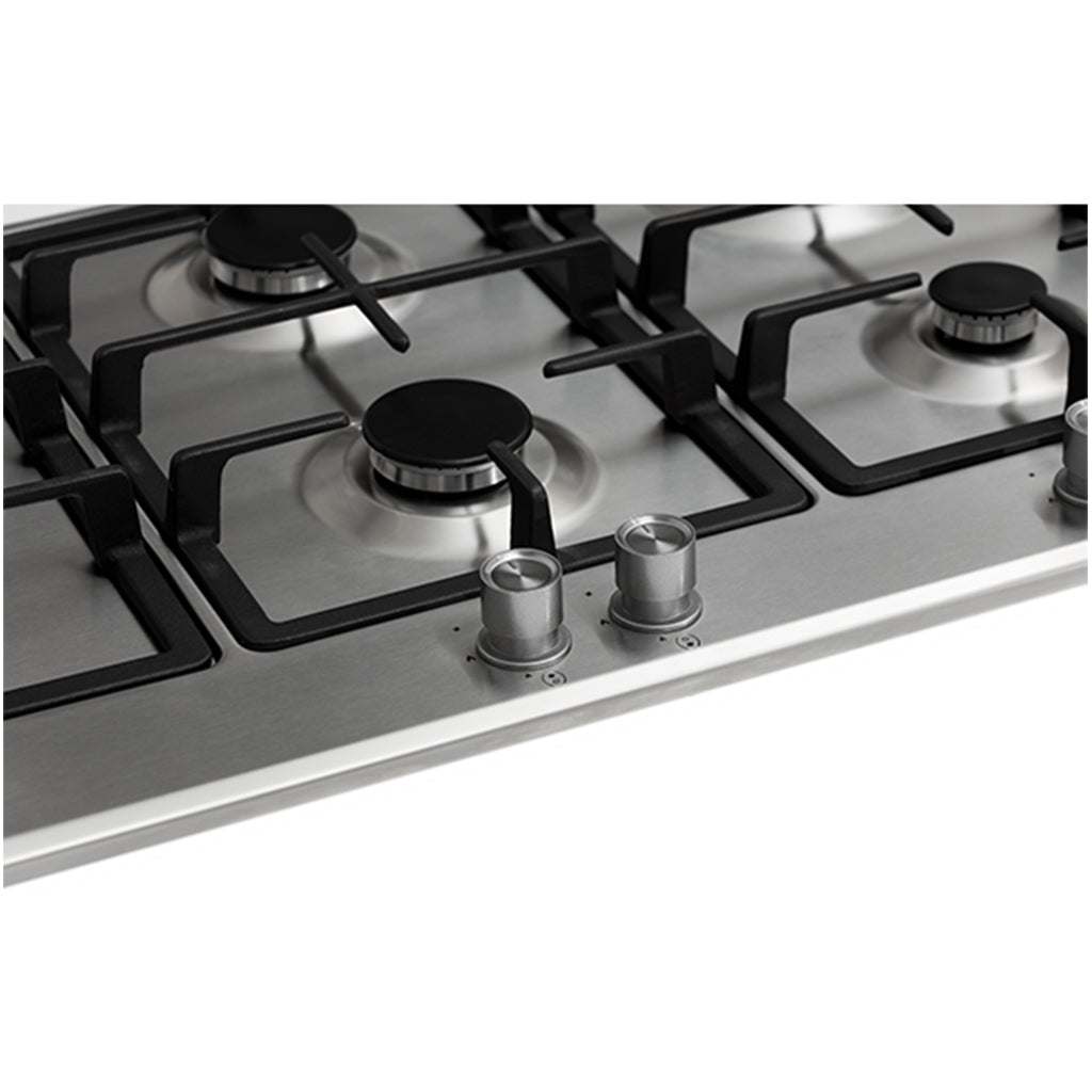 Hafele 90cm Gas Cooktop with High-Power Wok Burner - Professional Stainless Steel Stove for Asian Cooking, Stir-Frying, and Home Kitchen Use